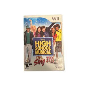 Disney High School Musical Sing It! Wii Karaoke Game Complete Box & Disc